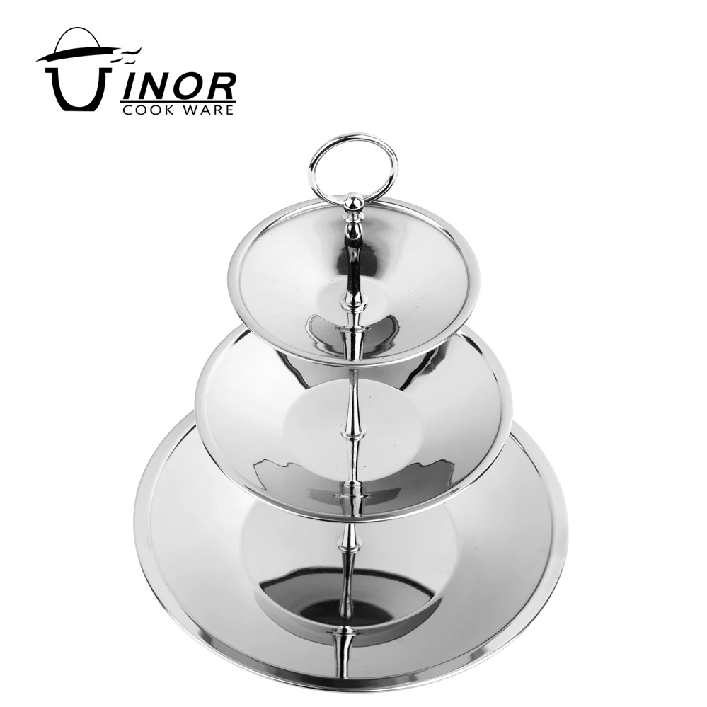 import china round wholesale 3 tier cupcake serving tray with stand