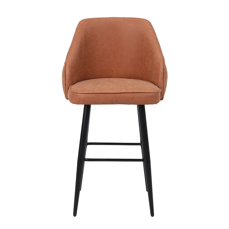 Modern Minimalist Light Luxury Bar Chair Swivel Backrest Armrest High Stool