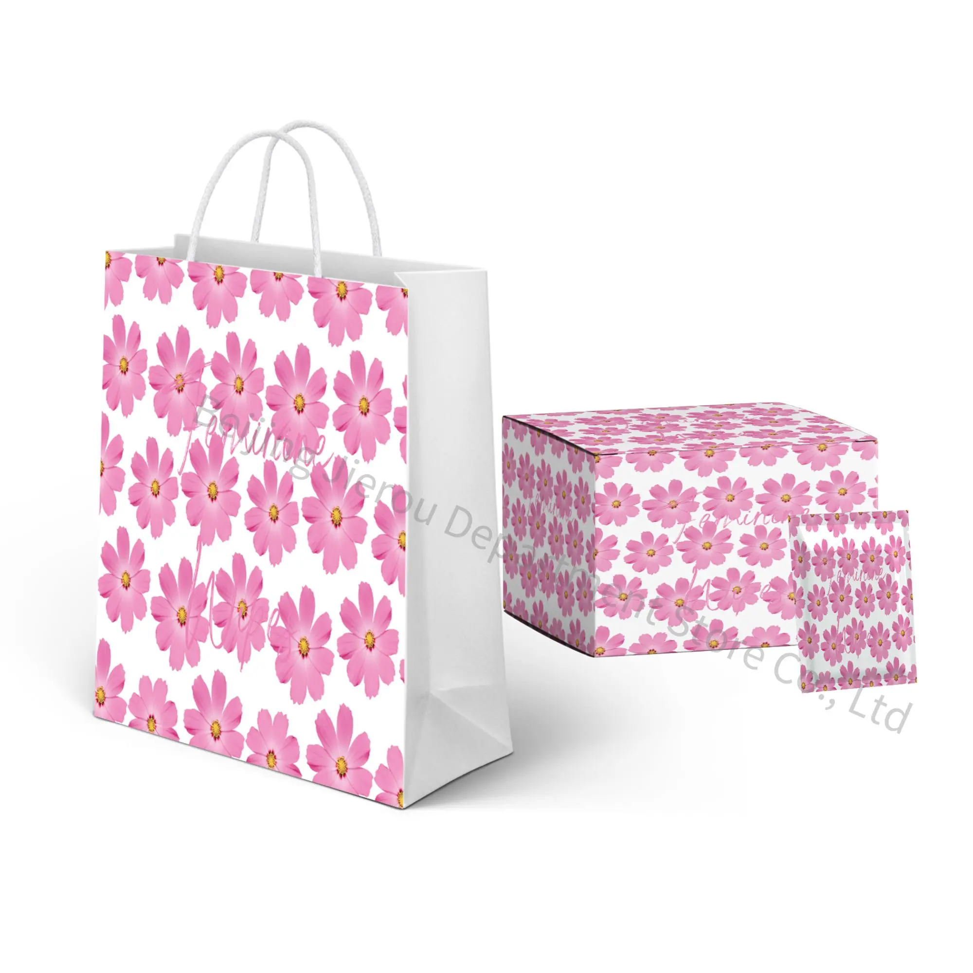 Wholesale private label customized 99.9% pure water feminine intimate hygiene wipes gift set with paper bags