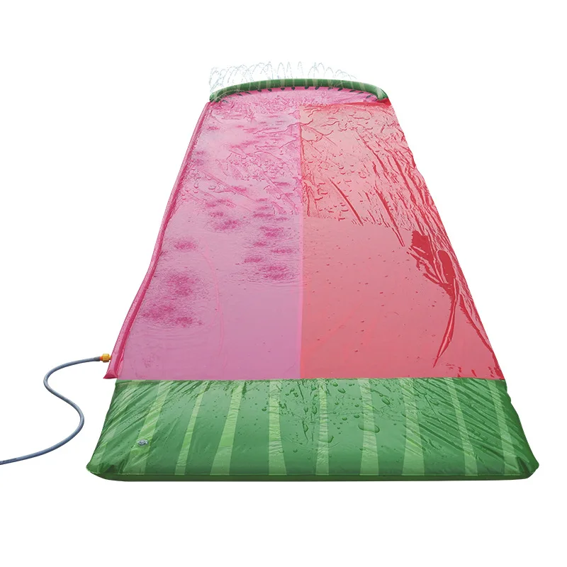 Backyard Garden Watermelon design Water Slide for Kids Racing Double Water Slides Mat Summer Spray mat for Outdoor
