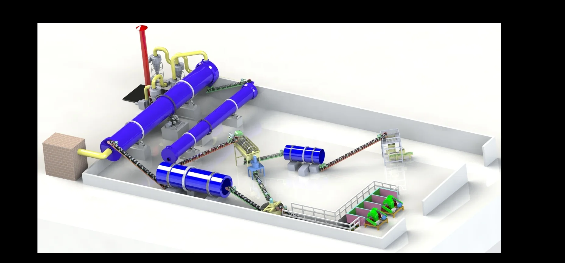 10-11t/h capacity steam drum granulator NPK Compound fertilizer production line