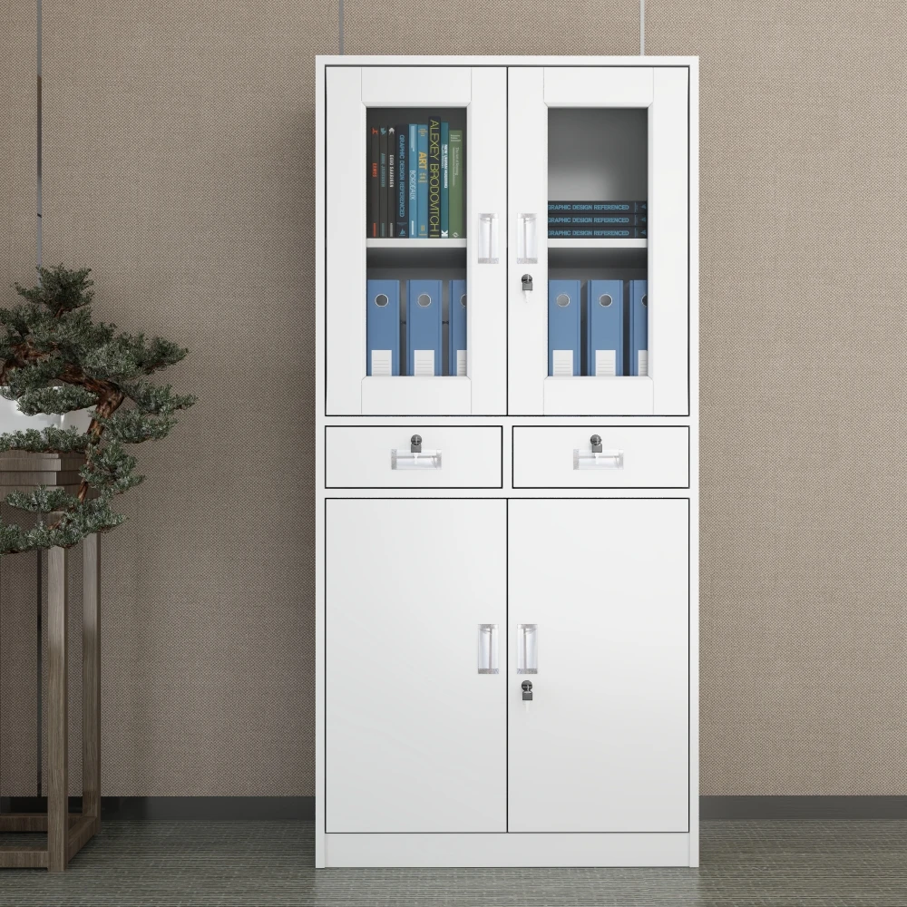 Good Quality Space Saving Furniture White Stainless Steel Cabinet