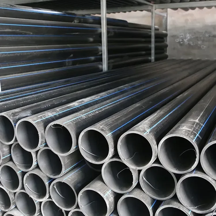 SDR11 PE100 Raw Materials Black Plastic Water Pipe 200mm HDPE Pipe Philippines Price List