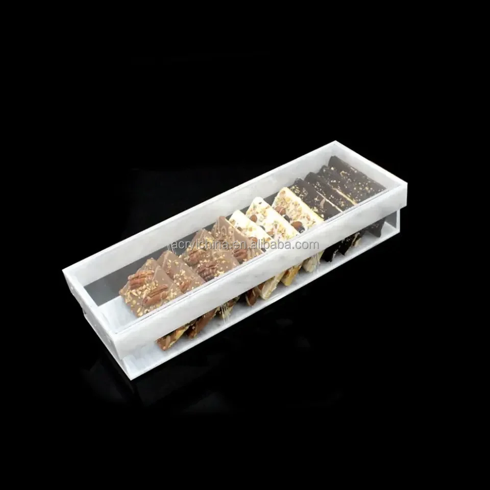 Acrylic Factory Customized Square Golden Tray High Quality Storage Display Tray Party Wedding Cake Food Tray