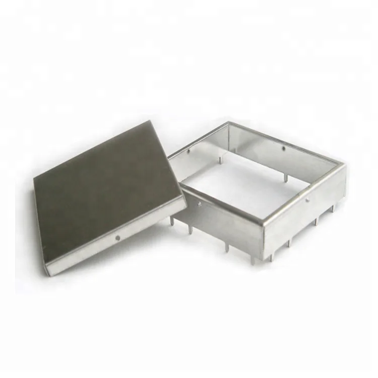 Custom Made 0.2mm Two Pieces Design Solderable to PCB Board Nickel Silver C7521 EMI Shield