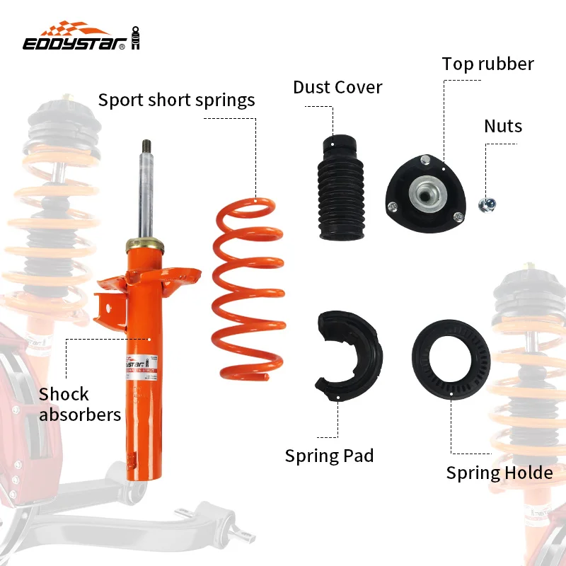 EDDYSTAR Factory customization car suspension system shock absorber for Volkswagen Sagitar 1.6L 1.4T 1.8T A5 2012-2014 years