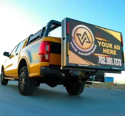 Mobile Pickup Truck Trailer Van Hitch AD P3.91 P4.81 Exterior Advertising Digital LED Board Screen Billboard Display Panel Sign