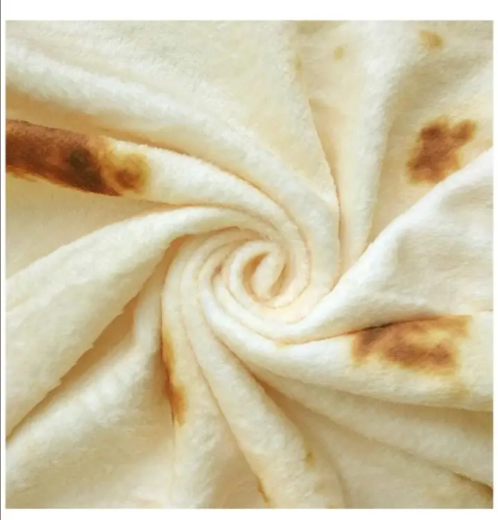 Amazon popular microfiber super soft burrito tortilla round pizza blanket Giant Pizza Throw Blanket