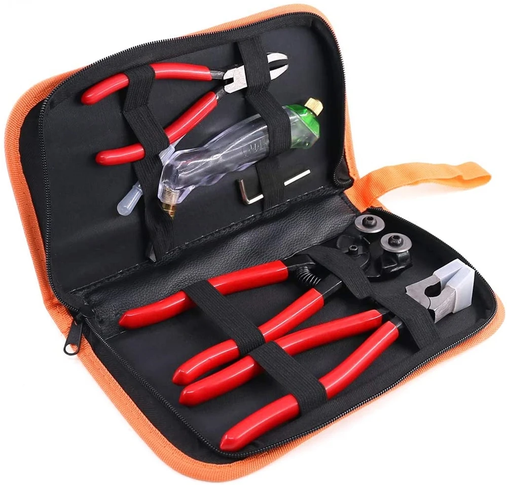 6Pcs Safety Glass Cutter Set Cutting Tools YG8 Blade Rolling Wheel Professional Mosaic Glass Cutting Nipper