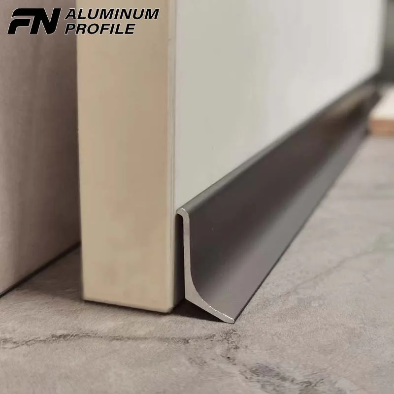 Beautify Decoration Living Room Extruded Aluminum Extrusion Profile Metal Embedded Skirting Line