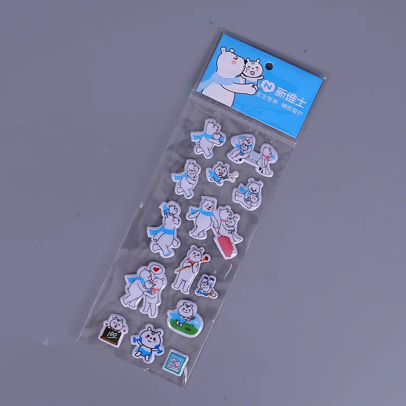 Custom design puffy sticker for kids cute 3D animal eva decorative stickers for kids made in China