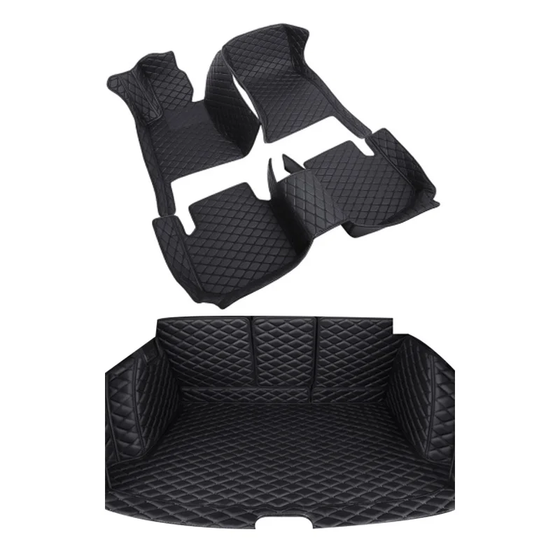 Free shipping Colorful Full Set Decorative Car Floor Mats and Trunk Mats for Custom Audi S1S3 S4 S5 S6 S7 S8 SQ5 TT  Car Mats