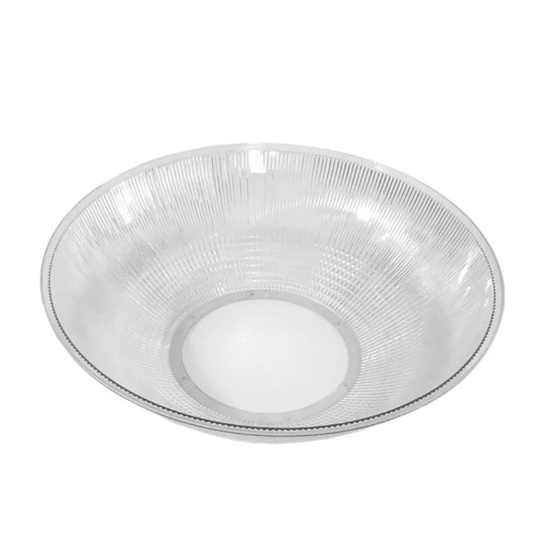 HONGMAO 16' 90degree hps high bay pc reflector 100w 150w 200w ufo high bay acrylic lamp shade with bottom cover