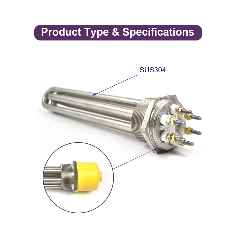 BRIGHT 12V 220V 6000W 30KW China Wholesale Spiral Coil Water Electric Instant Tubular Heaters Industrial Heating Elements