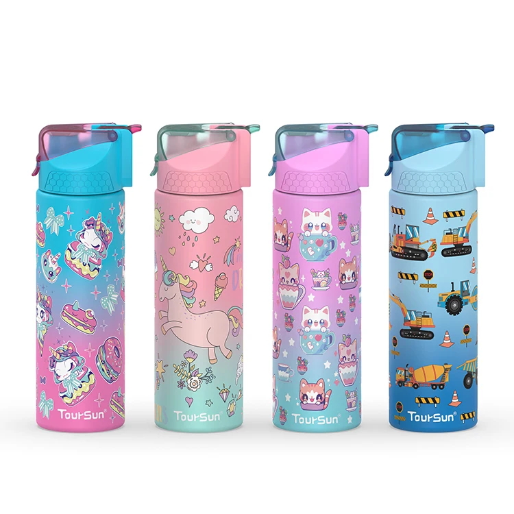 Индивидуальный логотип с двойной стенкой, школьная цена, Детская Изолированная бутылка для воды из нержавеющей стали
