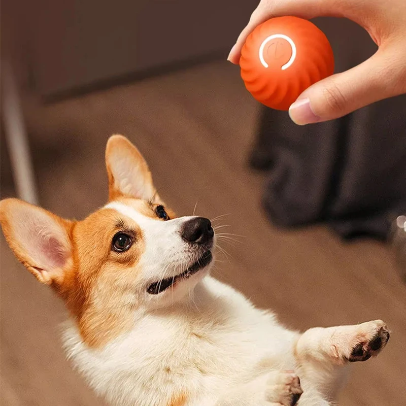 New Electric Smart Durable TPR Dog Chew Chase Toy Gravity Jumping Ball Interactive Dog Toy Bite-resistant Ball