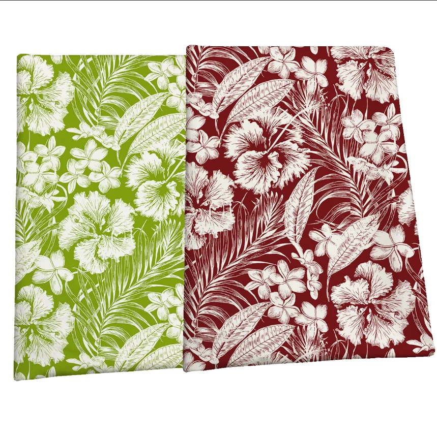 The factory outlet tropical patterns digital printed rayon Aloha Hawaii Fabrics for summer clothing
