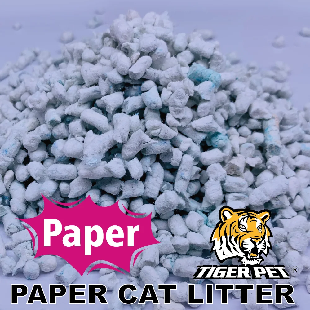 All-Natural TIGER PET Paper Cat Litter for Superior Odor Control  Safe and Non-Toxic