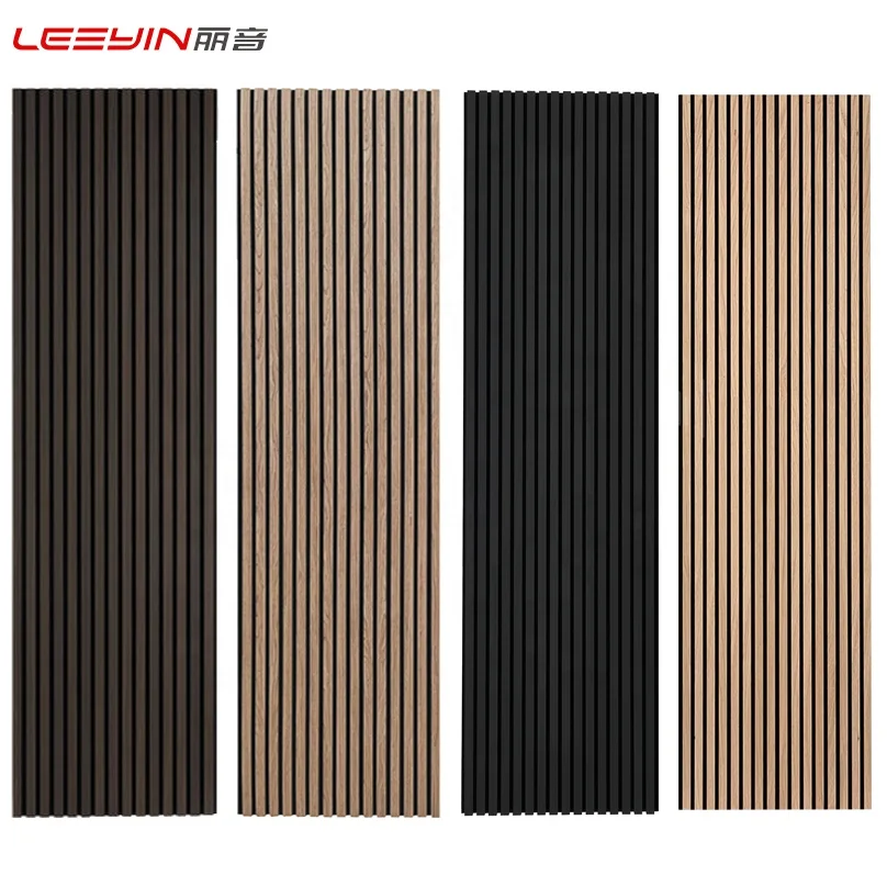 Akupanel Natural Wood Wall Panels Black Oak Wood Slat Panel Headboard Acoustic Panel