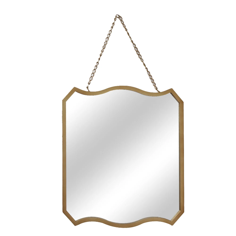 Squared Metal framed Wall Mirror with hanger Decorative Mirrors for Bedroom Living Room office