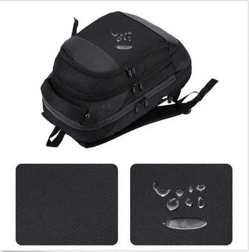 Nylon waterproof 15.6 inch business laptop backpack large capacity functional shoulder backpack