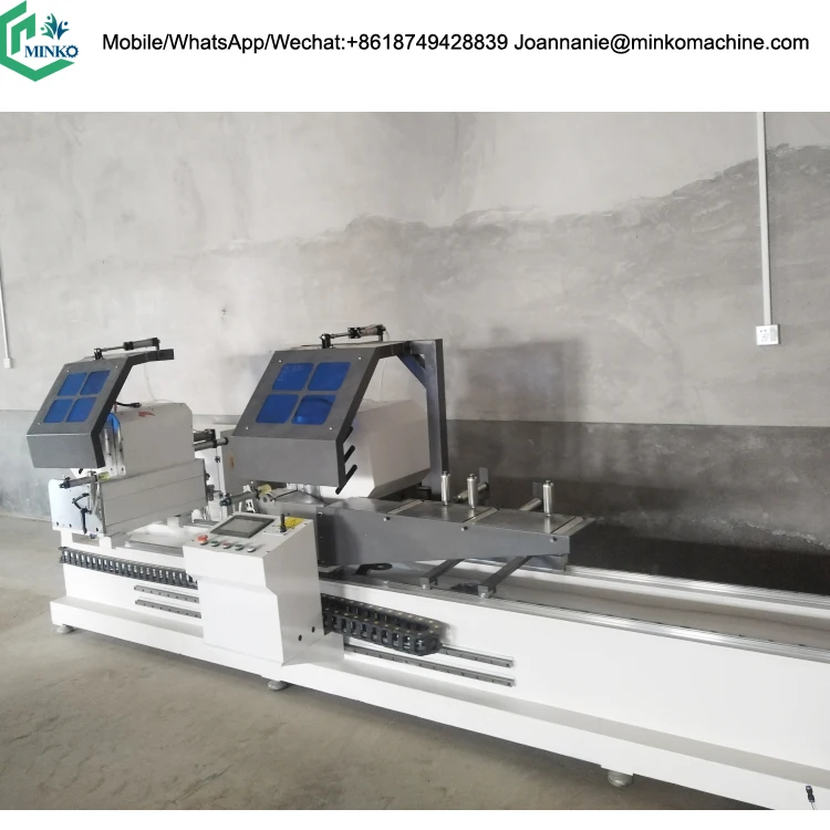 Automatic aluminum PVC profile CNC cutting center upvc window making machine 45 and 90 degree aluminum cutting machine