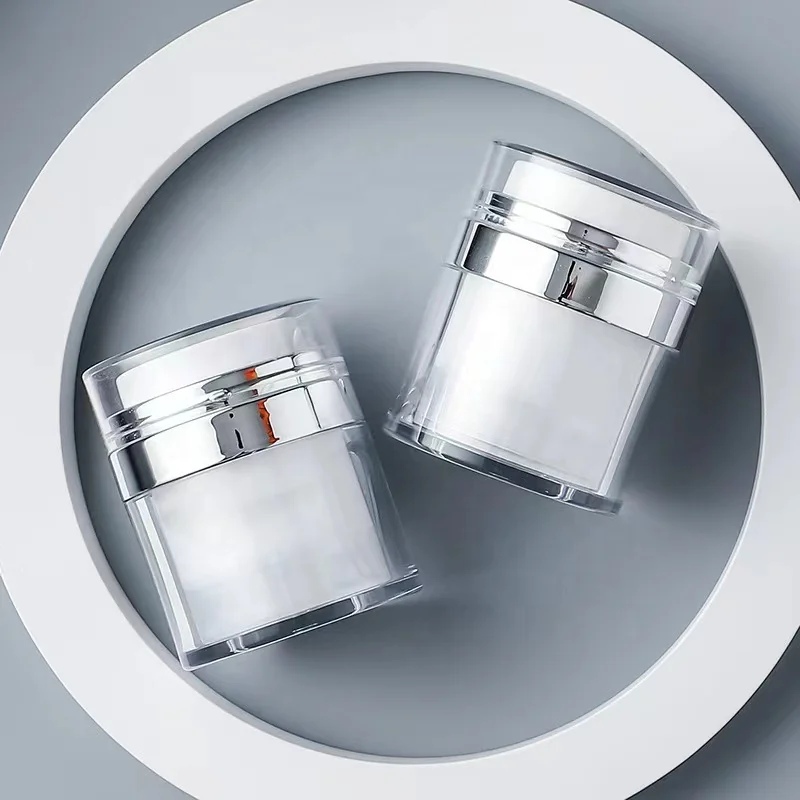 15g 30g 50g acrylic vacuum airless cream jar cosmetic face skin care cream packaging