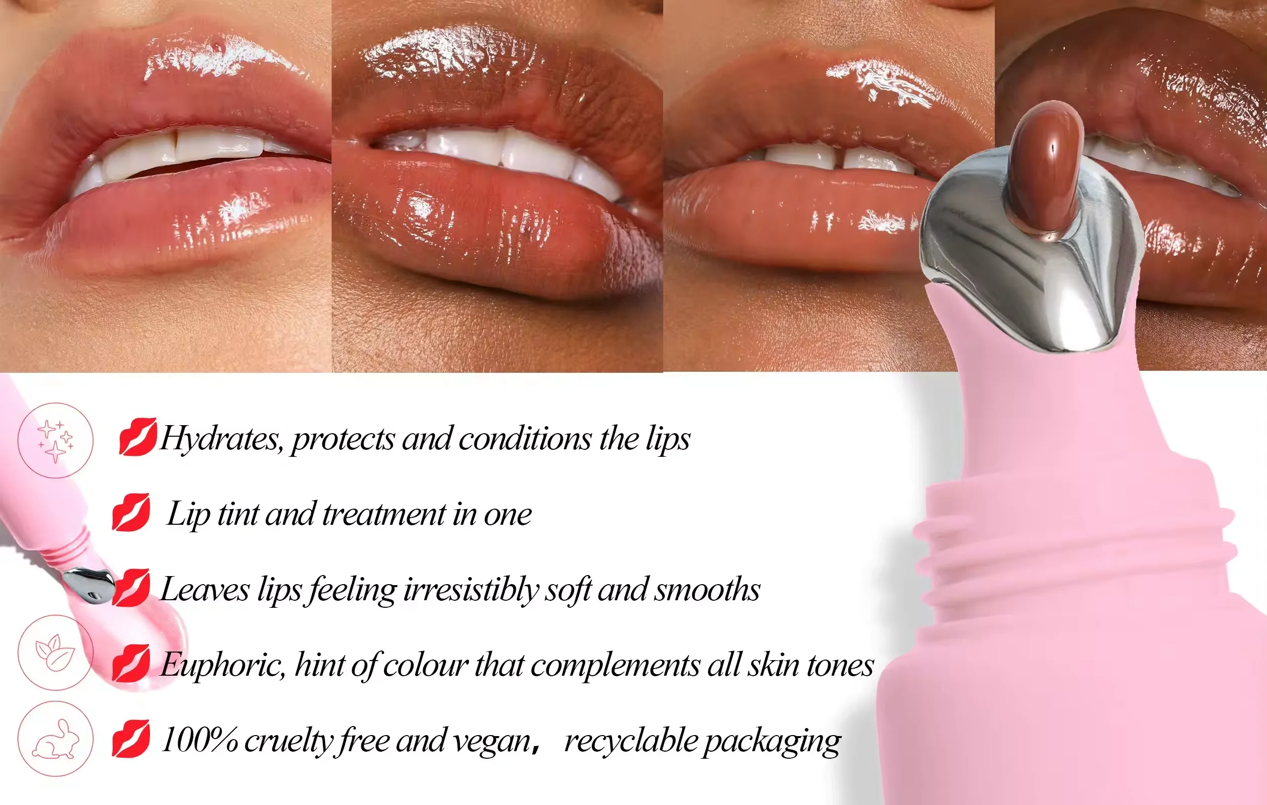 Candy Lip Balm Vitamin C Natural Shea Butter Fruit Flavor SPF 30 Reduce Lip Lines Lip Balm Private Label