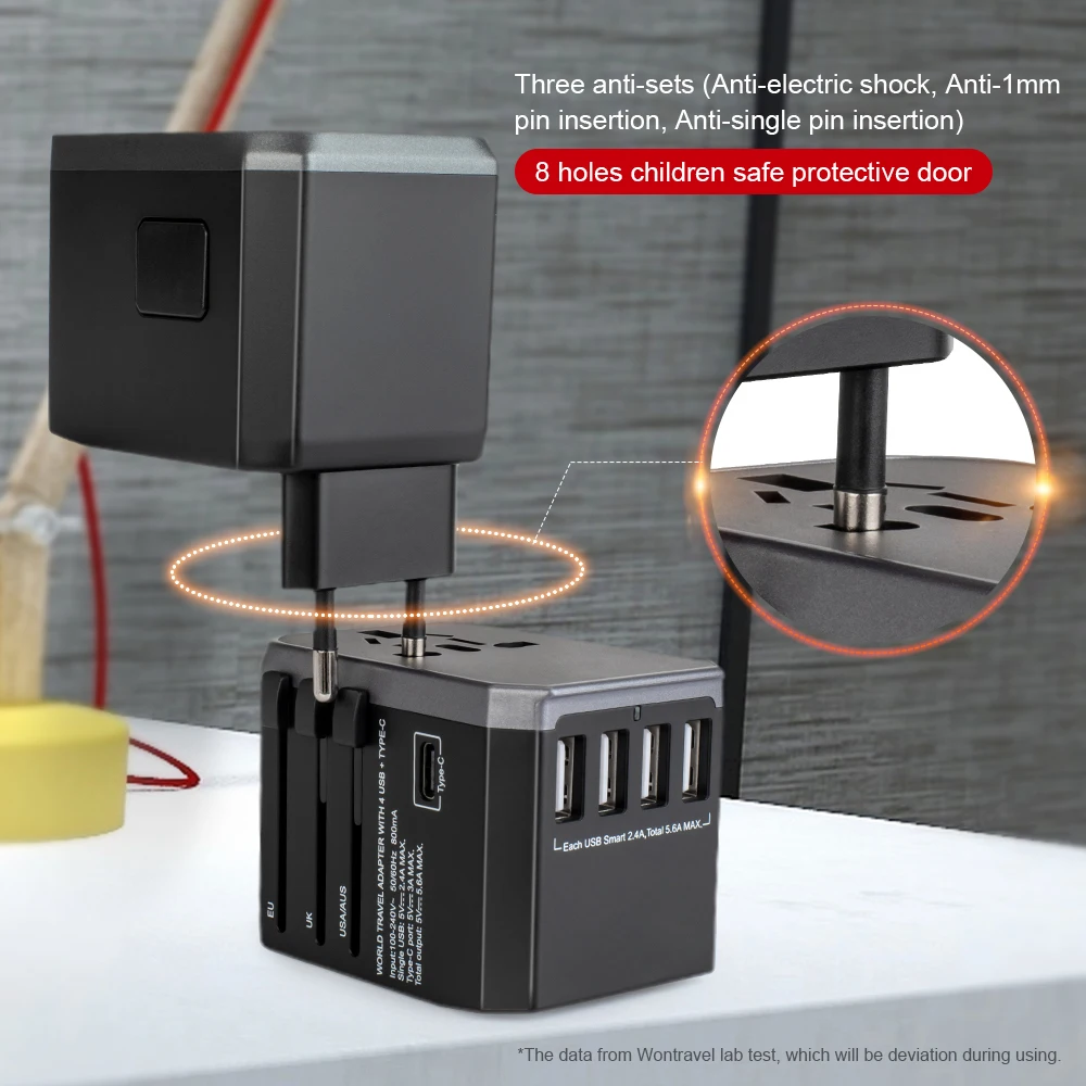 Multi-plug universal travel adapter hot selling smart plug adapter international travel charger