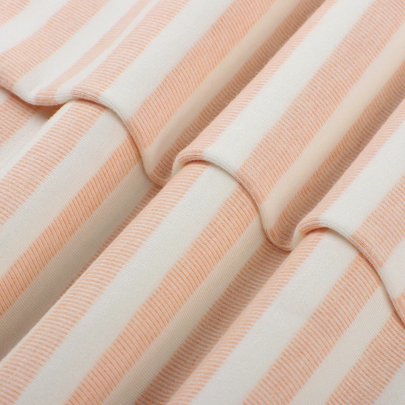 Customized 40s color stripes warm 40% cotton 5% spandex 55% viscose fiber (bamboo fiber) baby clothing fabric