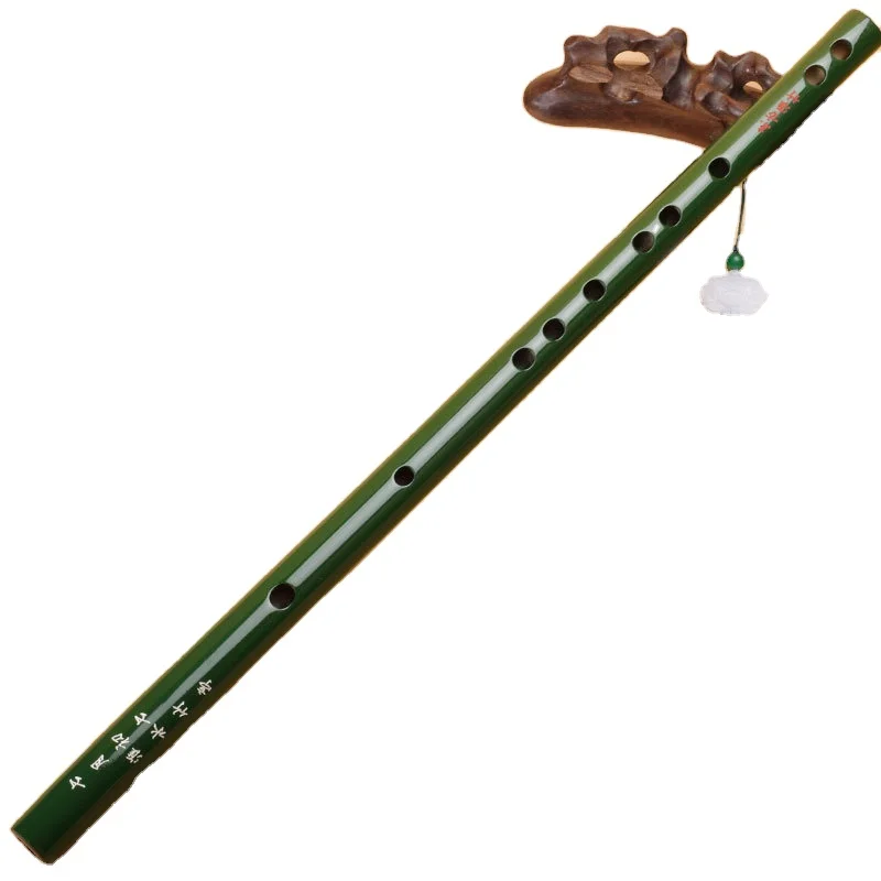 Shallow Zhu Ancient Style Bamboo Flute One Section Green Flute Transverse Flute Beginner Musical Instrument