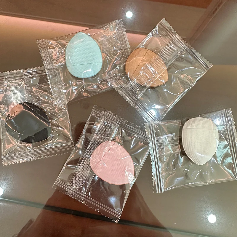 OEM Custom Wholesale Mini Finger Powder Puff Air Cushion Puff Dry&Wet Latex Free Small Make up Sponge Foam Finger Sponge