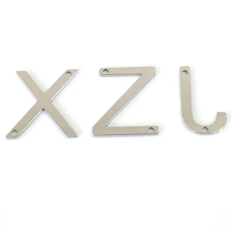 Advertising door plate stainless steel metal 5CM letter wall screw hole number plate