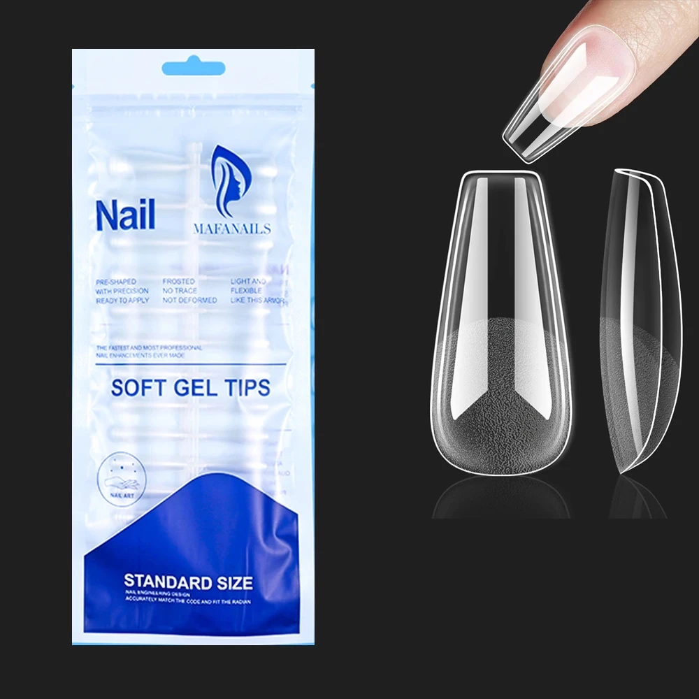 120pcs Press on False Nails Coffin Semi-Frosted Full Cover UV Gel Nails  Tips Capsule Extension Manicure Tool