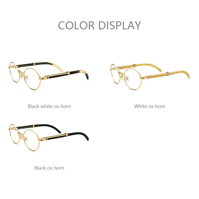 Factory Direct Selling Newest High Quality Fashion Natural Ox Horn Glasses Designer Custom Women Men Optical Frames