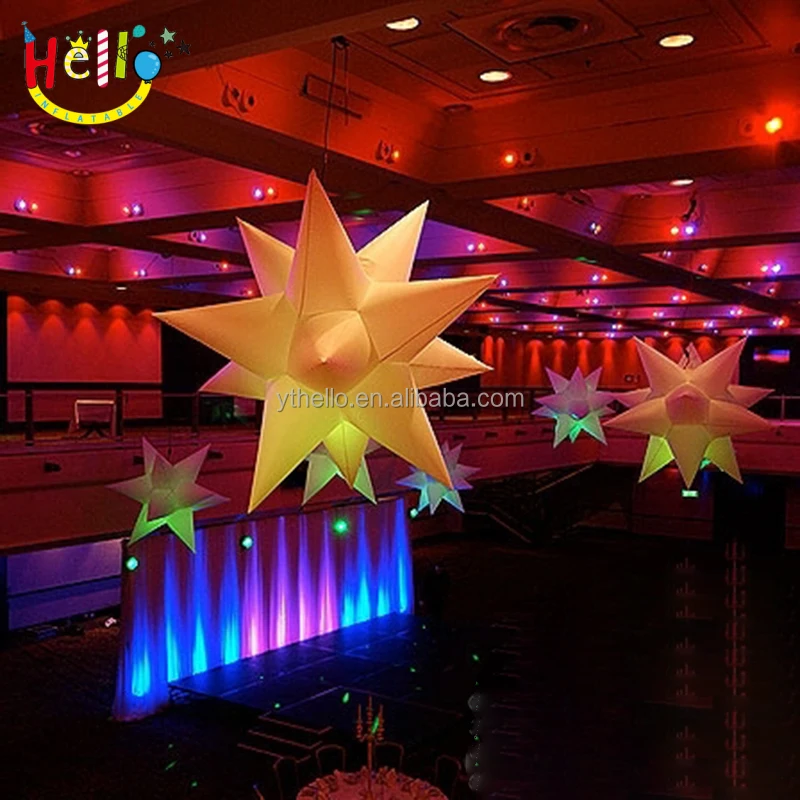 fascinating outdoor festival christmas party decorations LED lights inflatable star