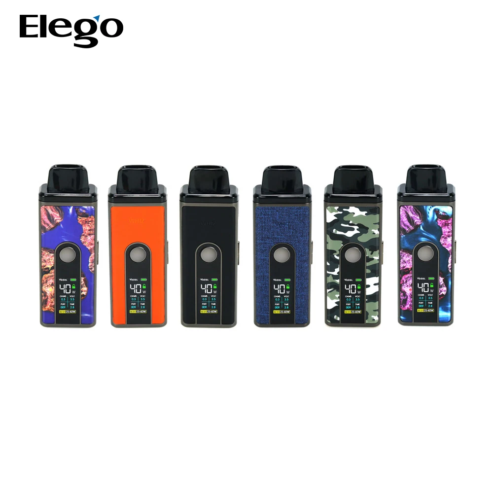 Трендовый товар 2020 года, быстрая доставка, VOZOL WHIZ 40 Вт, набор капсул от Elego, Лучший модуль капсулы