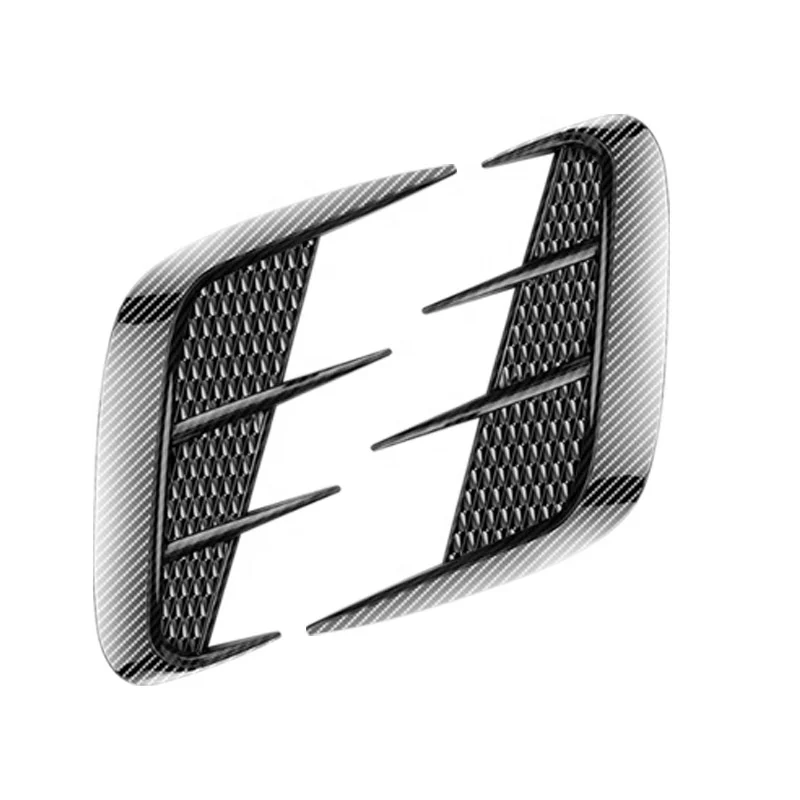 Universal Car Exterior Accessories 2pcs black carbon fiber Body Decorative Stickers car Fender Side Wing Vents