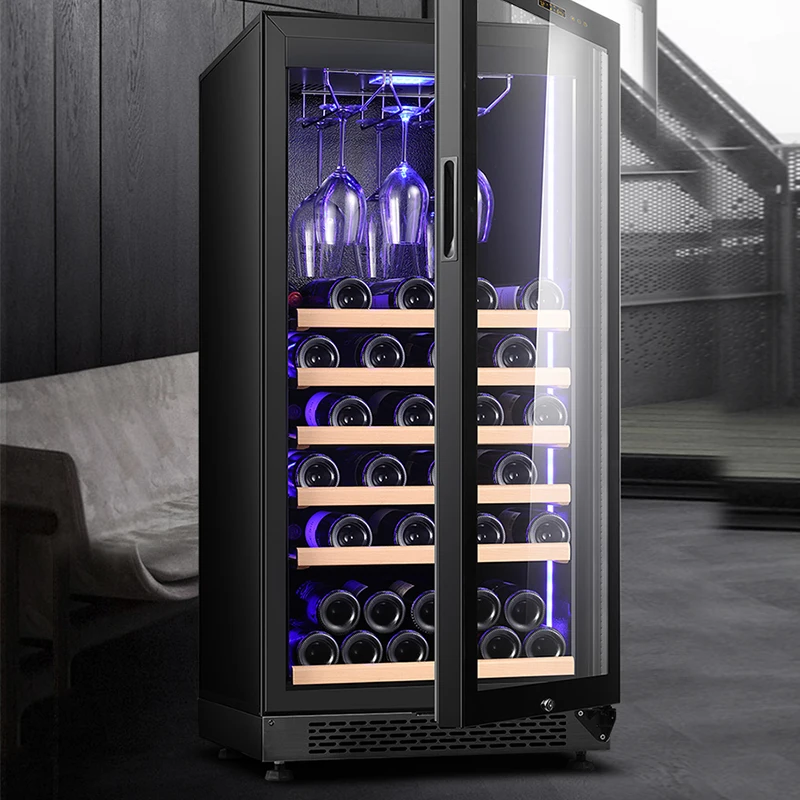 JiuFu luxury wine cellar refrigerator glass wine cabinet cooling unit built in wine cooler for home