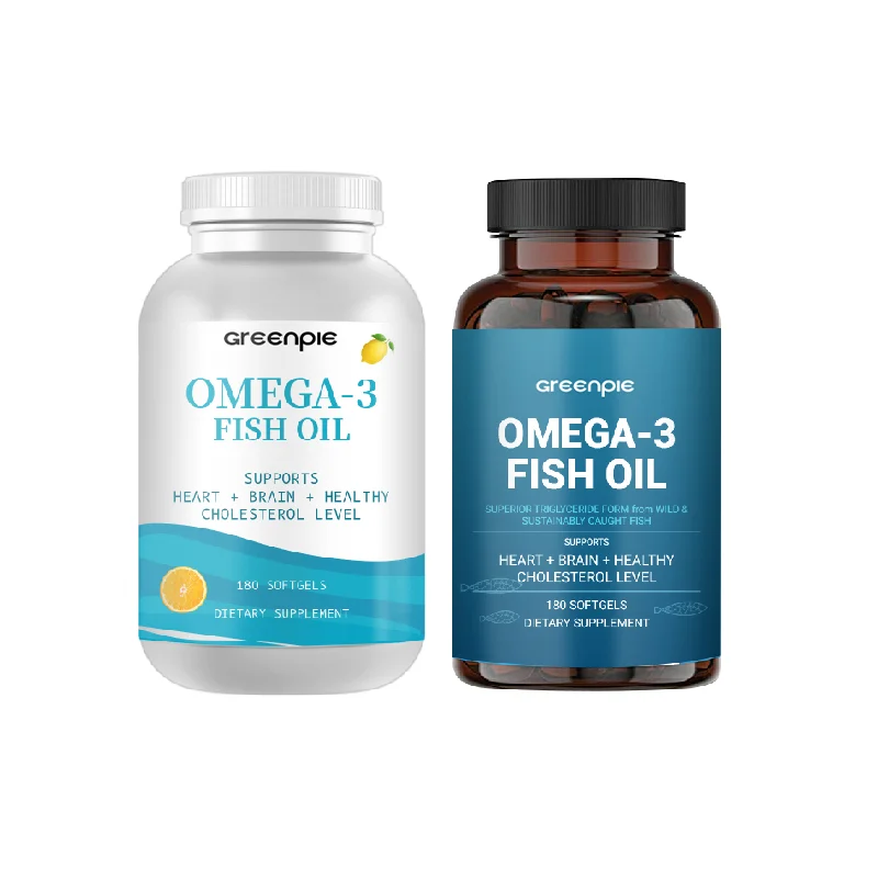 Greenpie Health Supplements Omega-3 Fish Oil Capsules with Vitamin K2 and D3 for Cardiovascular System