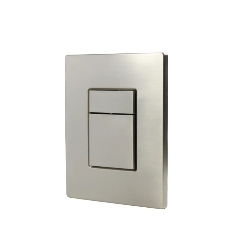 China Manufacturer Wall Mounted ABS Plastic Dual Flush Plate Push Panel Button Brushed Nickle Flush Plate