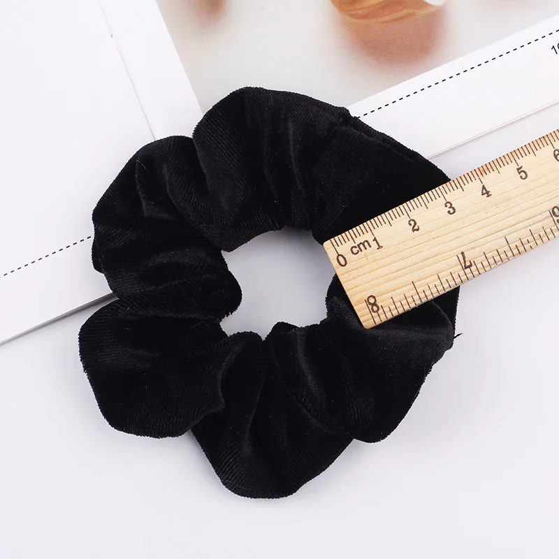 Fashion hair ring 46 Color velvet large hair Scrunchie Elastic Hair Band for women