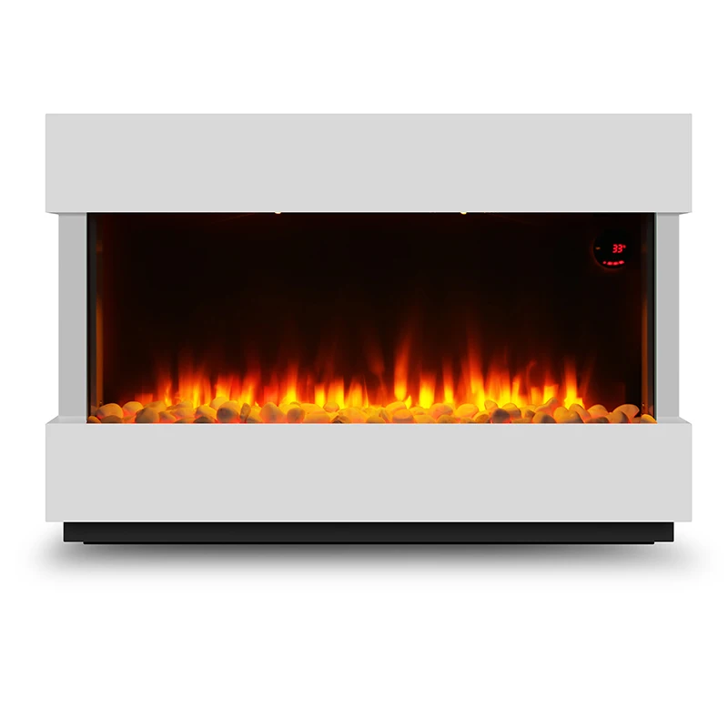 Remote Control 24h timer Modern Wall mounted Indoor Housing use living room electric fireplace heater with Led Flame