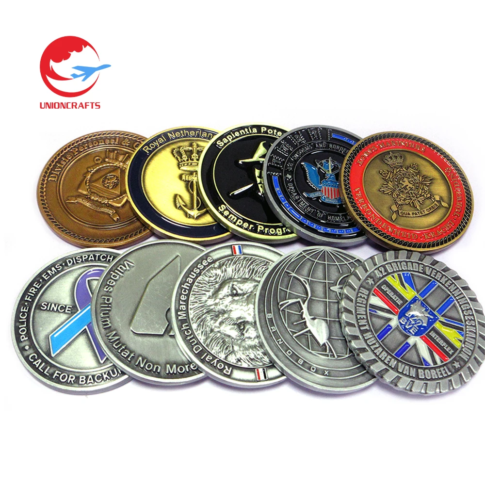 Custom design logo antique gold souvenir coins zinc alloy copper commemoration collection metal US challenge coin