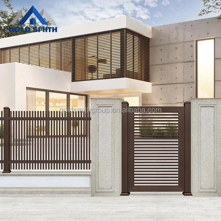 New Style Apartment Spear Head Front Yard Palisades CE Aluminum Fence Panels