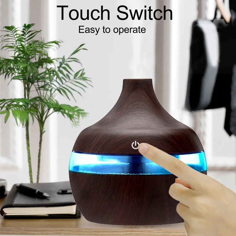 Home Wood Grain Humidifier Colorful Aroma Diffuser USB Portable Humidifier air purifier aroma diffusers