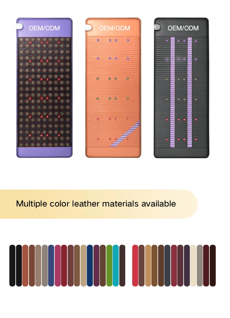 FUERLE Pemf Magnetic Therapy Amethyst Stone Crystal Mat Infrared Massage Mat With Heating Full-body Infrared Pemf Mat