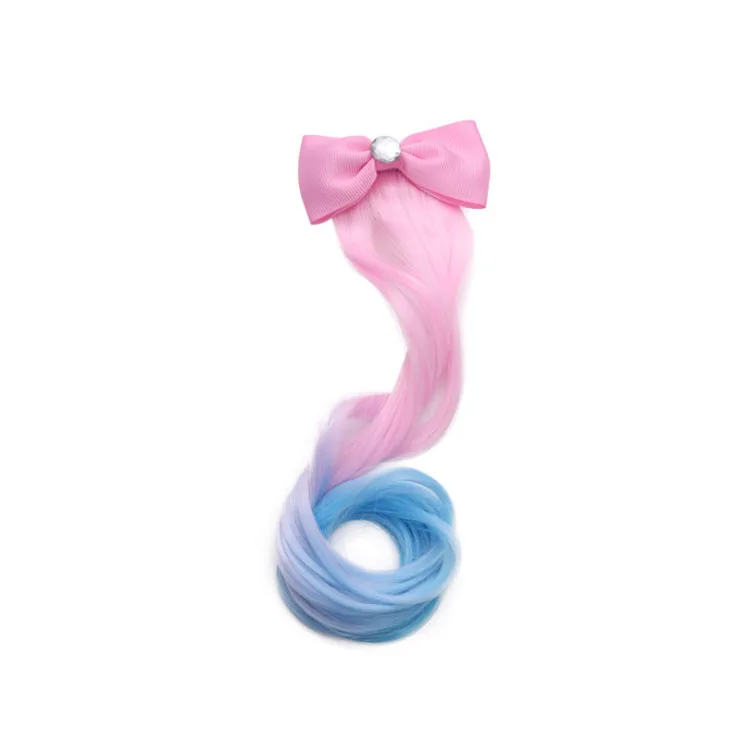 2021 new style hot sale good-looking fashion bow wig color hairpin set