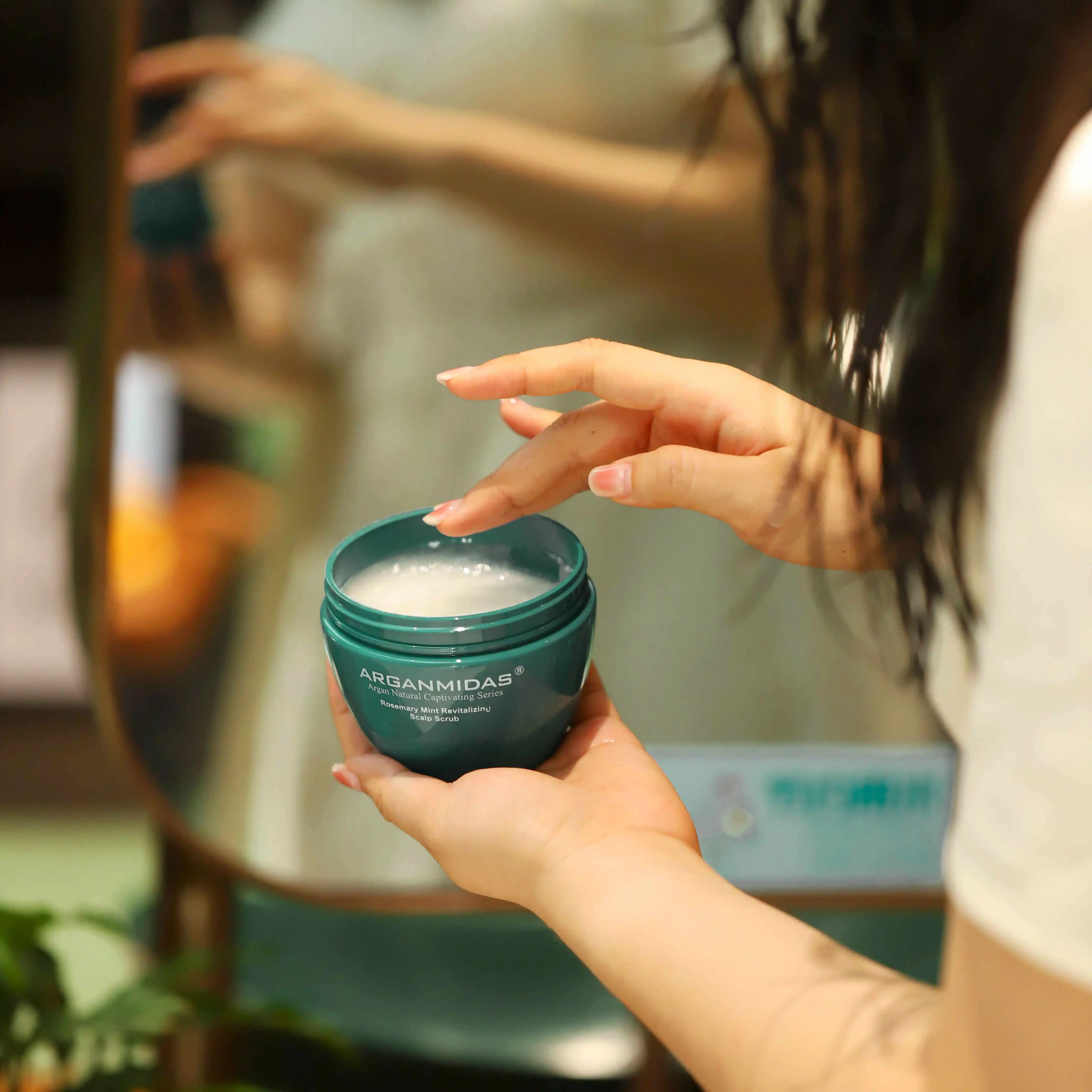 Arganmidas Leave-In Hair Mask Rosemary Infused Keratin and Organic Cream for Dry Hair Moisturizing and Restoration