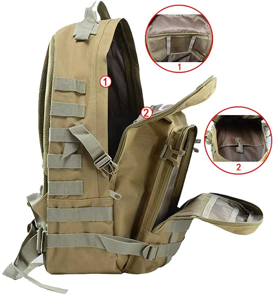 
FREE SAMPLE Tactical Backpack 45L Military Cycling Outdoor Sports Bag Multifunctional Mini Toy Compass backpack 